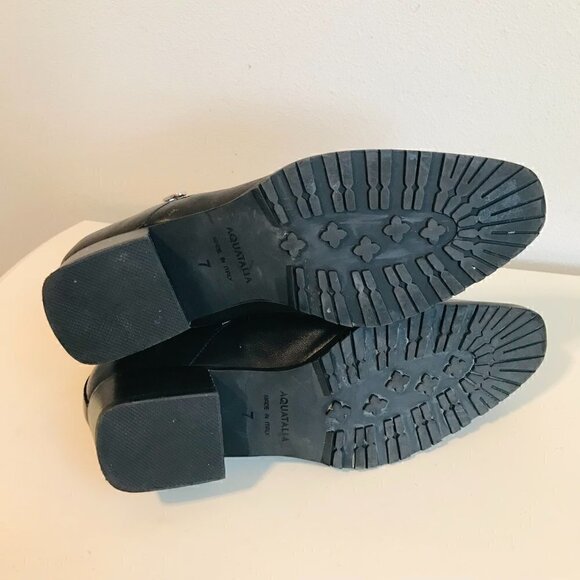 Aquatalia Nadie Black Leather Waterproof Ankle Boot Size 7 - Picture 5 of 10